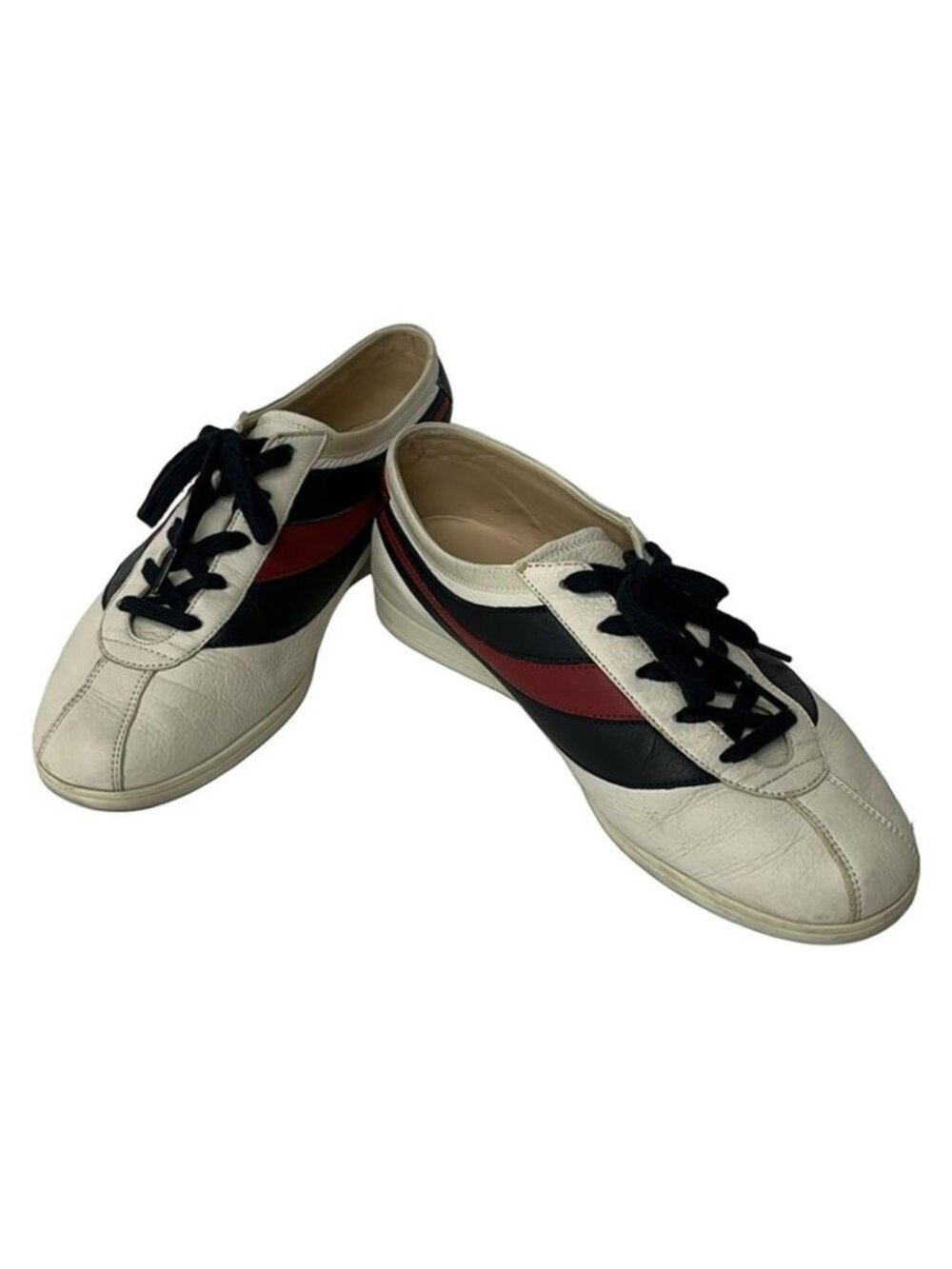 Gucci Sneakers 8.5 White Black Red Leather X - Picture 2 of 6